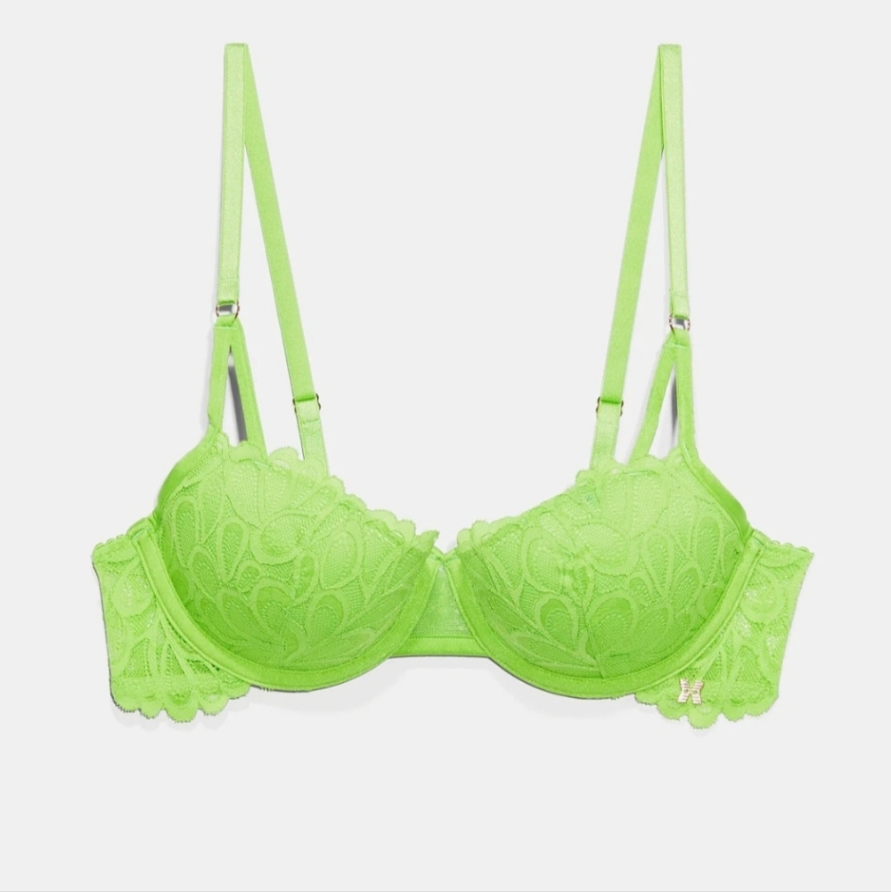 NWT Savage Not Sorry Lightly Lined Lace Balconette Bra